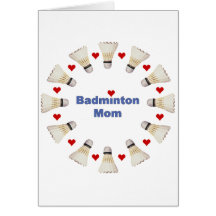 Badminton Mum Hearts Cards