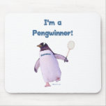 Badminton Penguin Mouse Mat
