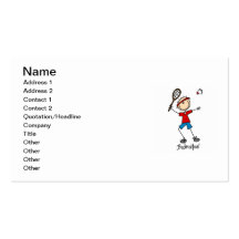 Badminton Player T-shirts and Gifts Business Card Templates