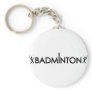 badminton player text icon key chain