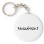 badminton player text icon key chain