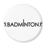 badminton player text icon refrigerator magnets