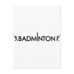 badminton player text icon postcard