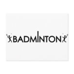 badminton player text icon postcards