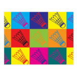 Badminton Pop Art Postcard