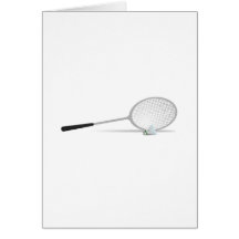 Badminton Racket and Shuttlecock Card