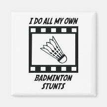 Badminton Stunts Fridge Magnets