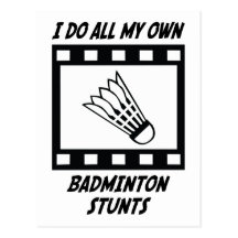 Badminton Stunts Post Cards