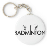 badminton text icon keychains