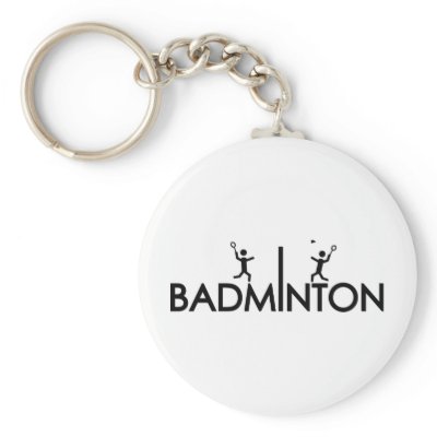 badminton text icon key chain by Tomaniac