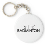 badminton text icon keychains