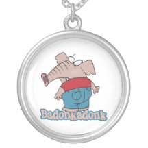 badonkadonk elephant butt cartoon necklace