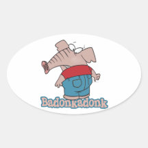 badonkadonk elephant butt cartoon sticker