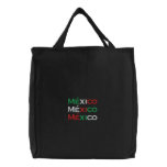 Bag, Mexico lindo, tri-colour embroidered bags