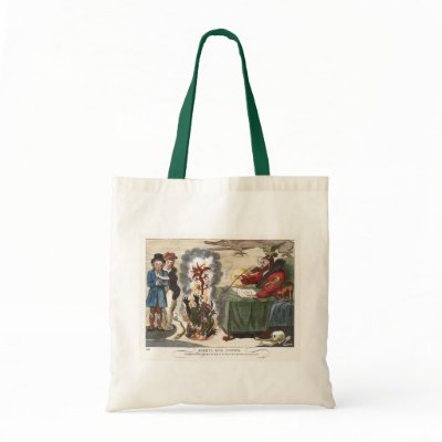 Bag: Raising Evil Spirits - Caricature by VintageCabaret