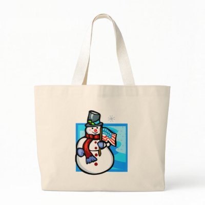 Bag - Snowman Flag by pawtraitart