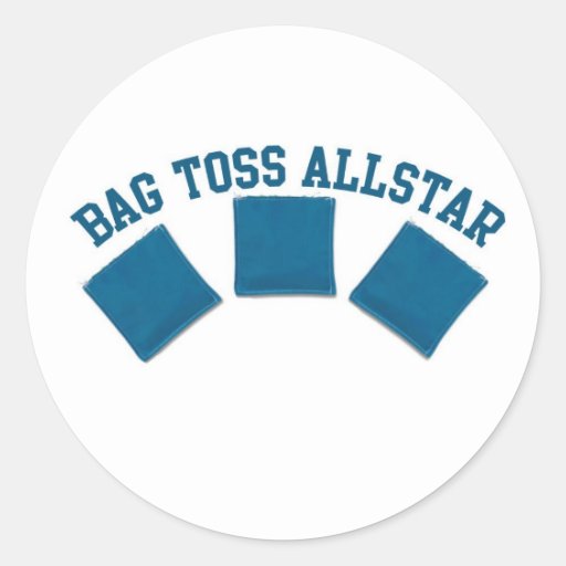 Bag Toss Allstar Round Sticker