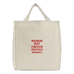 BAG, Warning May Contain Christmas Presents