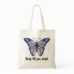 Bag with colorful butterfly print