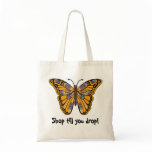 Bag with colorful butterfly print