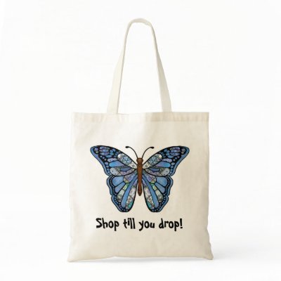Bag with colourful butterfly print by ArtbyJean