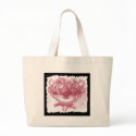 Bag With Colourized Pencil Sketch Of Flowers