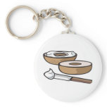 bagel and cream cheese keychains