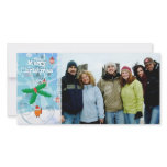 Bagged Fish Slpat & Snowflake Merry Christmas photo cards