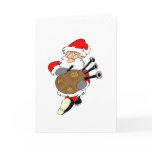 Bagpipe Irish Santa Claus Greeting Cards