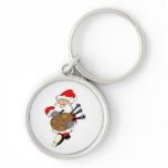 Bagpipe Irish Santa Claus Keychains
