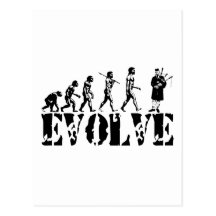 Bagpipe Pipers Bagpiper Musical Evolution Art Postcards