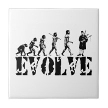 Bagpipe Pipers Bagpiper Musical Evolution Art Ceramic Tiles