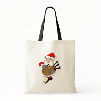 Bagpipe Santa by TeeZazzle