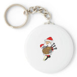 Bagpipe Santa Keychain