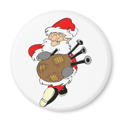 Bagpipe Santa by TeeZazzle