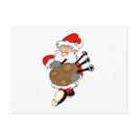 Bagpipe Santa Postcard