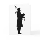 Bagpiper Silhouette cards