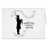 Bagpiper Silhouette cards