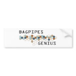 Bagpipes Genius Bumper Sticker