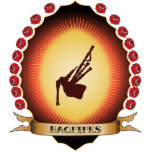 Bagpipes Mandorla Cut Out