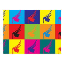 Bagpipes Pop Art Postcard