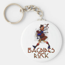 Bagpipes Rock! Keychain