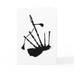 Bagpipes Silhouette Greeting Cards