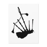 Bagpipes Silhouette postcards