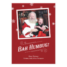 Bah Humbug Baby Christmas Cards Invite