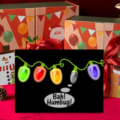 Christmas Lights Problems on Bah Humbug Christmas Lights Cards Zazzle Co Uk