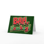 Bah Humbug Greeting Cards - Dark Background