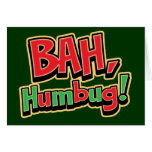 Bah Humbug Greeting Cards - Dark Background