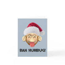 Bah Humbug Monkey card