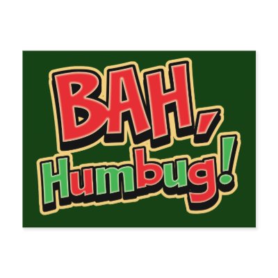 Bah Humbug Postcard - Dark Background by koncepts